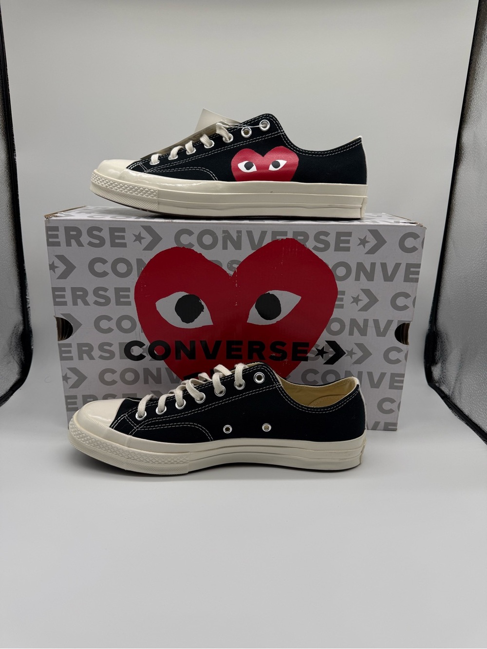 Comme des Garçons PLAY x Converse Chuck Taylor Low Black Rd Heart Sz US M11/W13